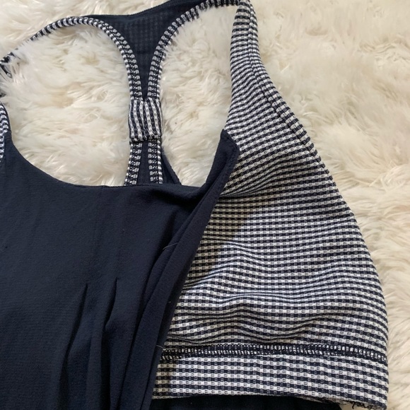 Navy Blue and Checkered Lululemon Tank - Picture 3 of 5